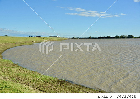令和元年東日本台風2 2019年10月13日 台風19号 荒川被害 冠水さいたま市 2 74737459
