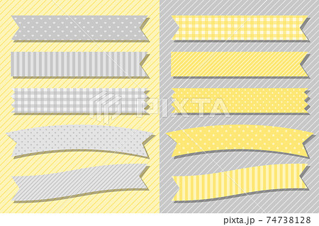 リボン ポップ イエロー グレー 74738128