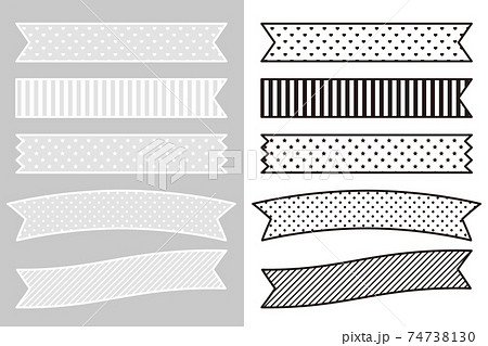 リボン ポップ モノクロ 74738130