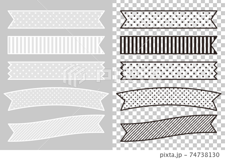 リボン ポップ モノクロ 74738130