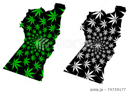 Nimruz Province (Islamic Republic of Afghanistan, Provinces of Afghanistan) map is designed cannabis leaf green and black, Nimroz map made of marijuana (marihuana,THC) foliage.... 74739177