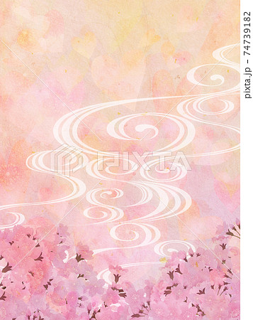 桜　和風背景素材 74739182
