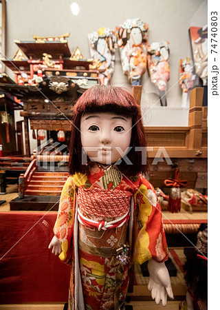 伊香保おもちゃと人形 自動車博物館の日本人形の写真素材