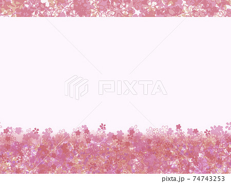 可愛く綺麗な桜テクスチャフレーム のイラスト素材