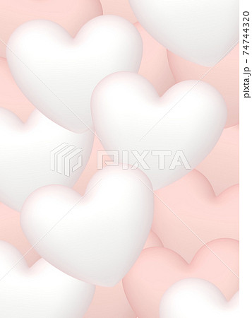 背景素材 白いハート 1 2 暖かいパステルカラーのピンクのイラスト素材