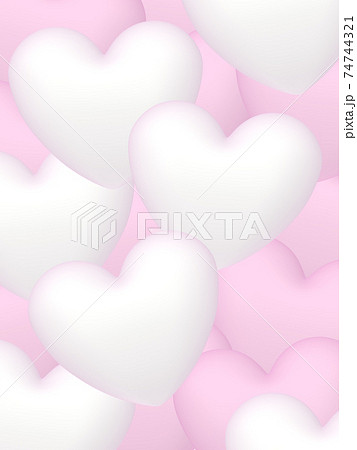 背景素材 白いハート 1 1 クールなパステルカラーのピンクのイラスト素材