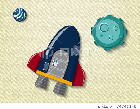 Cute element on space theme 74745149