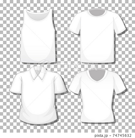 different white shirts