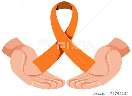 orange cancer ribbon clip art