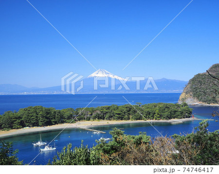 静岡県 御浜岬と富士 2月 静岡県 御浜岬と富士 2月 74746417