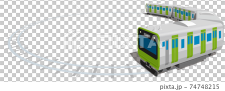 JR Yamanote Line simple frame Japan Tokyo vector illustration background transparent JR Yamanote Line simple frame Japan Tokyo vector illustration background transparent 74748215