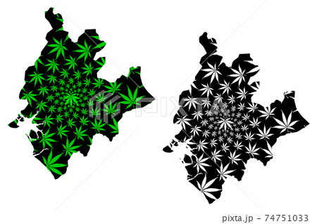 Littoral Region (Regions of Cameroon, Republic of Cameroon) map is designed cannabis leaf green and black, Littoral map made of marijuana (marihuana,THC) foliage.... Littoral Region (Regions of Cameroon, Republic of Cameroon) map is designed cannabis leaf green and black, Littoral map made of marijuana (marihuana,THC) foliage.... 74751033