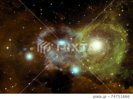 galaxy in a free space. 3D rendering galaxy in a free space. 3D rendering 74751666