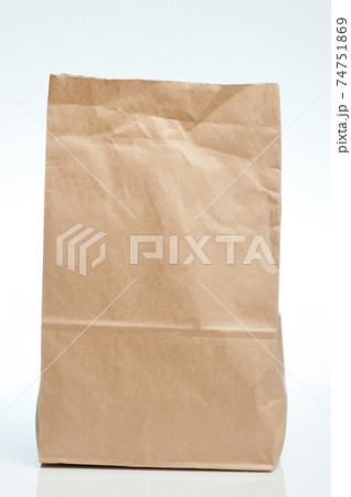 Front view brown paper bag Front view brown paper bag 74751869