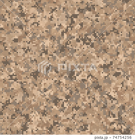 Digital camouflage seamless pattern military geometric camo background 74754256