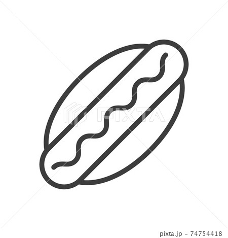 Hot Dog Simple Food Icon In Trendy Style のイラスト素材