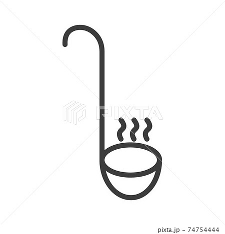 Ladle for the kitchen. Simple food icon in trendy line style isolated on white background for web applications and mobile concepts. Vector illustration Ladle for the kitchen. Simple food icon in trendy line style isolated on white background for web applications and mobile concepts. Vector illustration 74754444