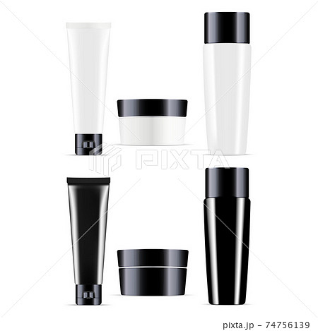 Cosmetic bottle, container, cream jar package, 3d Cosmetic bottle, container, cream jar package, 3d 74756139