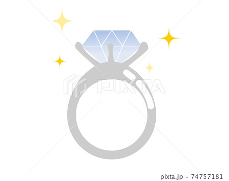 ダイヤの指輪のベクターイラストのイラスト素材