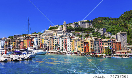 colorful pictorial Portovenere - Liguria, Cinque Terre, Italy colorful pictorial Portovenere - Liguria, Cinque Terre, Italy 74757565