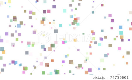 CGスクエア　多数のカラフルな四角形の背景 74759601