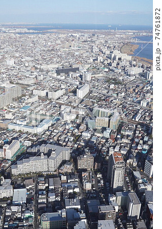 六郷土手から望む東京湾 六郷土手から望む東京湾 74761872