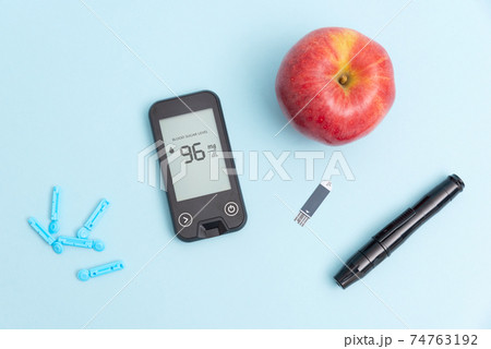 Blood sugar level meter, diabetes set Blood sugar level meter, diabetes set 74763192