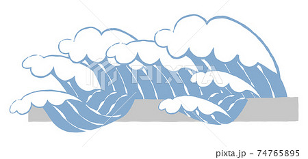 津波のイラスト素材