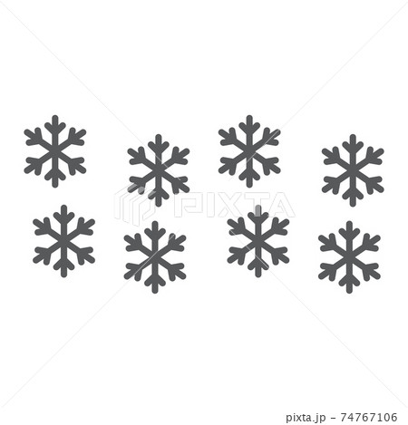 Snowflake line and glyph icon, winter and forecast, snow sign, vector graphics, a linear pattern on a white background. Snowflake line and glyph icon, winter and forecast, snow sign, vector graphics, a linear pattern on a white background. 74767106