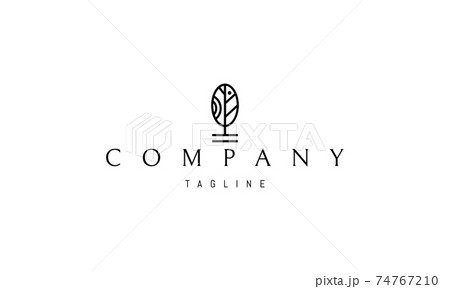 Vector logo on which an abstract image of a tree in a childish style. 74767210