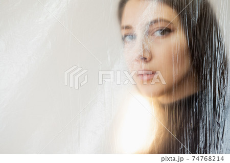 defocused female portrait lost depression social defocused female portrait lost depression social 74768214