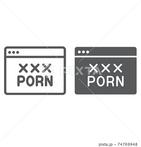 Sex Browser - Porn line and glyph icon, sex and adult,... - Stock Illustration [74769948]  - PIXTA