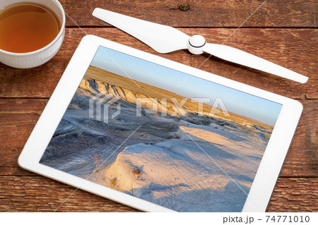 arroyo and grassland in Colorado 74771010