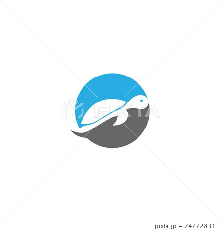 Turtle logo icon vector template illustration design concept 74772831