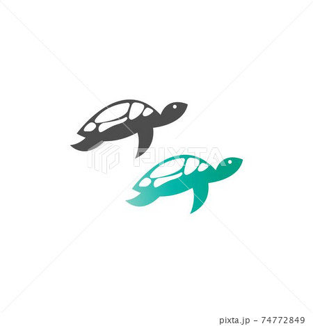 Turtle Logo Icon Vector Template Illustration のイラスト素材