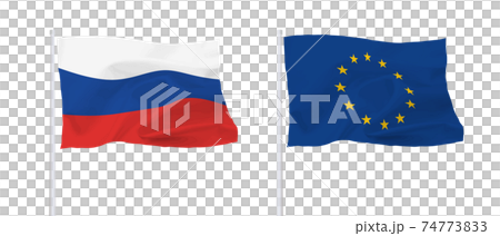 EUとロシアの旗 74773833