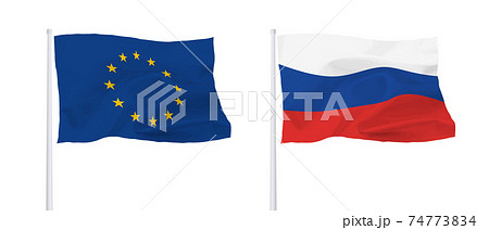 EUとロシアの旗 74773834