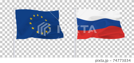 EUとロシアの旗 74773834