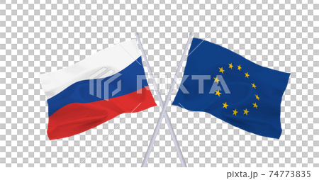 EUとロシアの旗 74773835