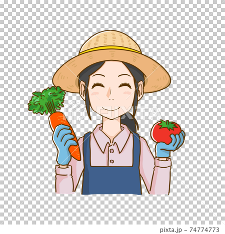 Woman holding vegetables in both hands Woman holding vegetables in both hands 74774773