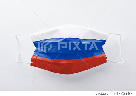 ロシア国旗のマスク ロシア国旗のマスク 74775367