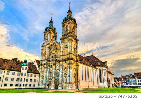 Cathedral of Saint Gall Abbey in St. Gallen, Switzerland 74776305