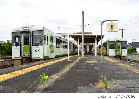 前谷地駅から柳津駅までの気仙沼線車窓からの風景 74777066
