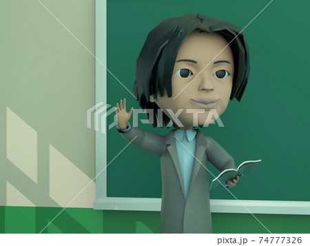 学校で教える先生 学校で教える先生 74777326