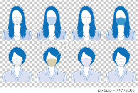 ビジネスウーマンのベクターイラスト. ウイルスの感染対策. ビジネスウーマンのベクターイラスト. ウイルスの感染対策. 74778106