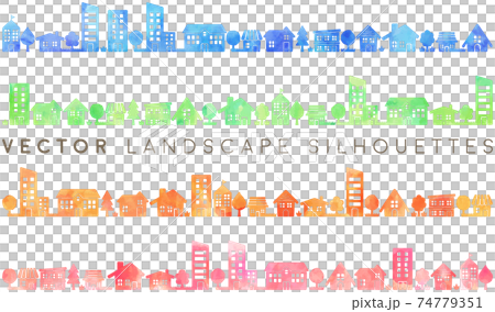 Silhouette of cityscape illustration 74779351
