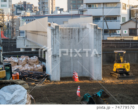大島川水門 テラス連絡橋 工事中 大島川水門 テラス連絡橋 工事中 74779570