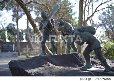 治水神社の薩摩義士像⑥ 74779800