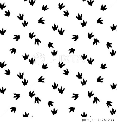 Dinosaur Footprint Tracks Minimal Seamless Stock Illustration