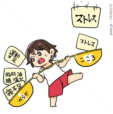 心と体のバランスを崩す女性 74783273